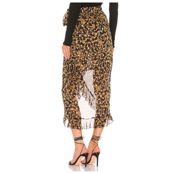 Sabina Musayev Sky Floral Print Wrap Skirt - Picture 4 of 10